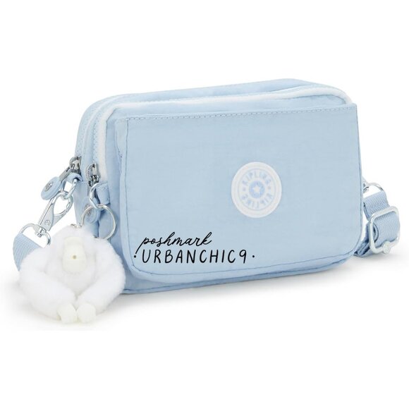 NWT KIPLING Abanu Multi Convertible Crossbody Bag - Frost Blue - Picture 1 of 13